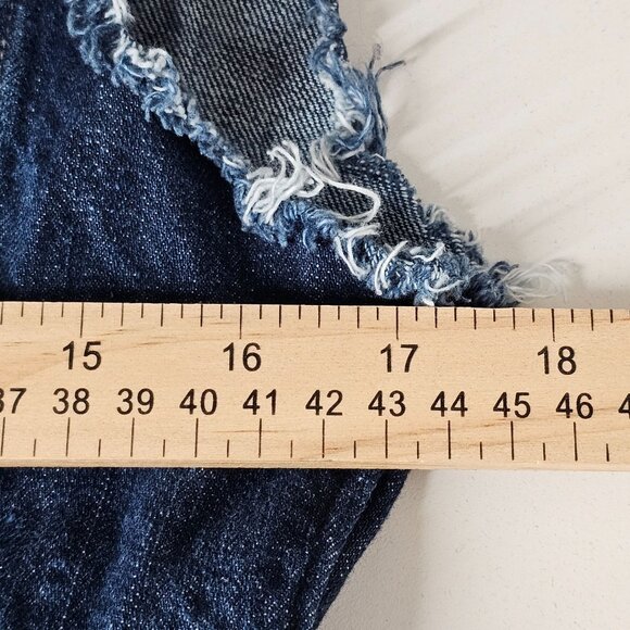 Custom Levis Vintage Distressed Denim Vest Motorcycle Biker Patches Womens S/M - Picture 14 of 15